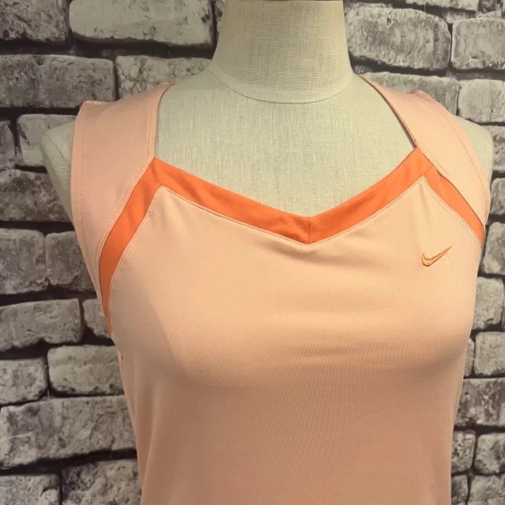 Nike Dri-Fit Pink & Peach Spaghetti Strap Top Size Large